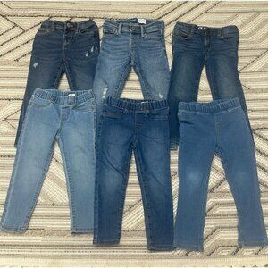 Toddler girl jeggings jean bundle lot of 6